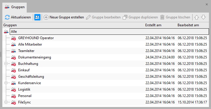 Gruppen anlegen und bearbeiten